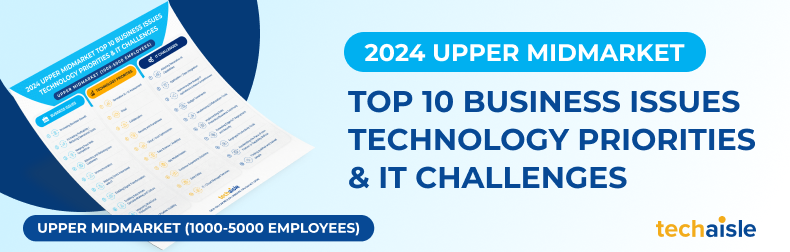 2024 Top 10 Upper Midmarket - Business Issues, IT Priorities, IT Challenges Infographic