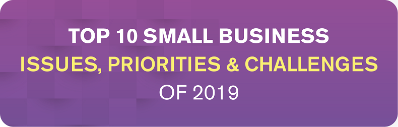 2019 Top 10 Small Business - Business Issues, IT Priorities, IT Challenges Infographic