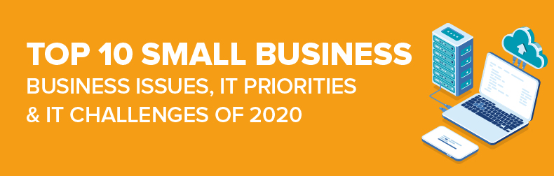 2020 Top 10 Small Business - Business Issues, IT Priorities, IT Challenges Infographic