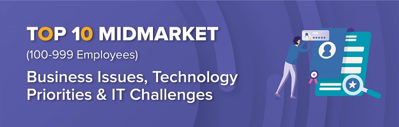2021 Top 10 Midmarket - Business Issues, IT Priorities, IT Challenges Infographic